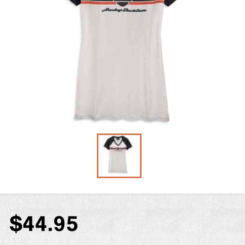 v-neck short sleeve t-shirt (Harley Davidson) - Picture 3 of 3